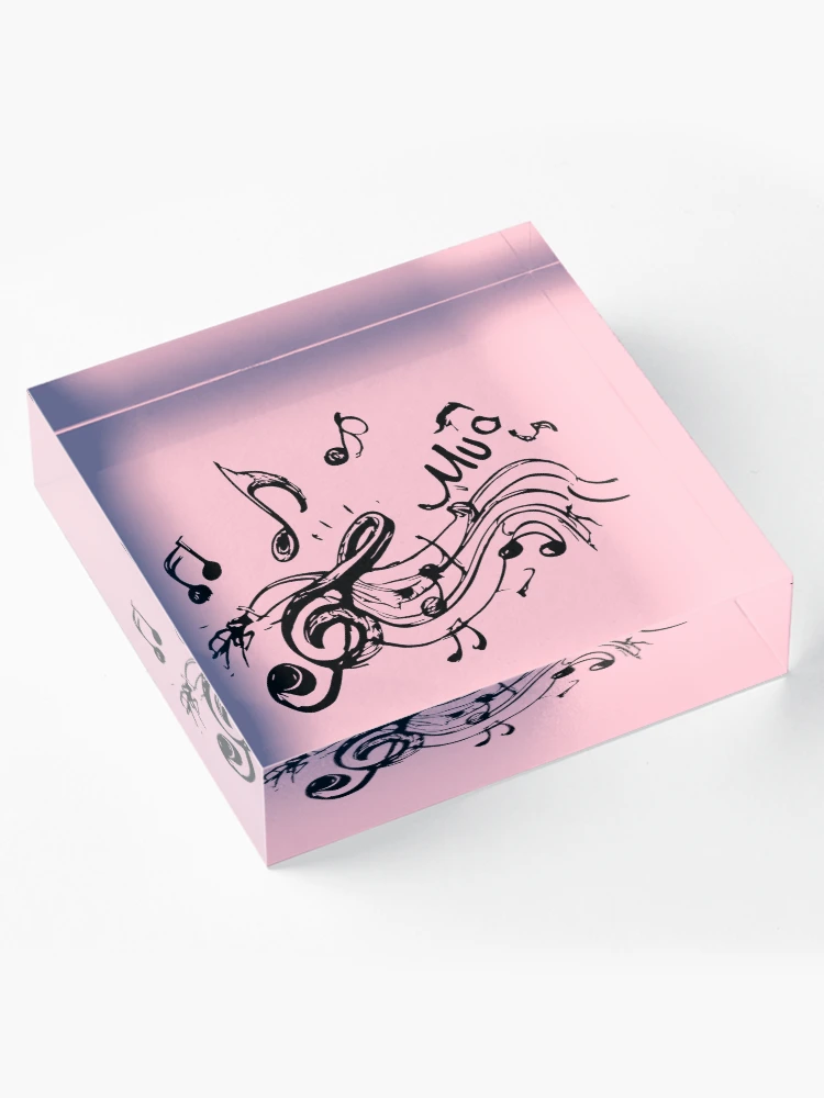 Thumbnail 4 of 5, Acrylic Block, Musical notes designed and sold by RipaDesign.