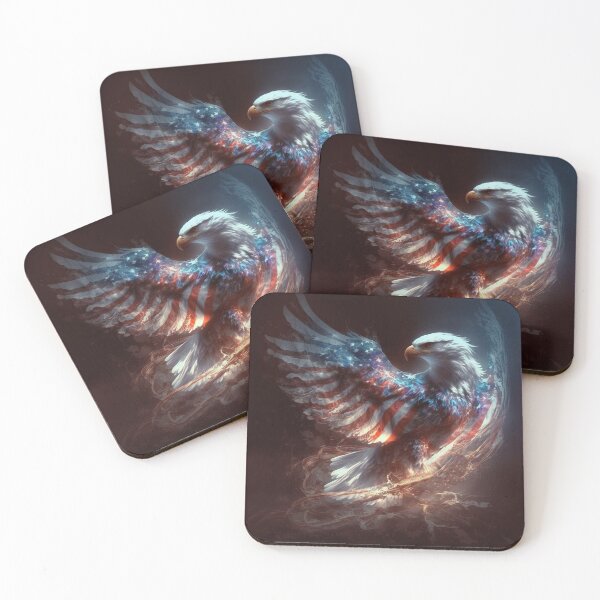 Item preview, American Flag & Eagle Abstract Art designed and sold by Jades-Corner.