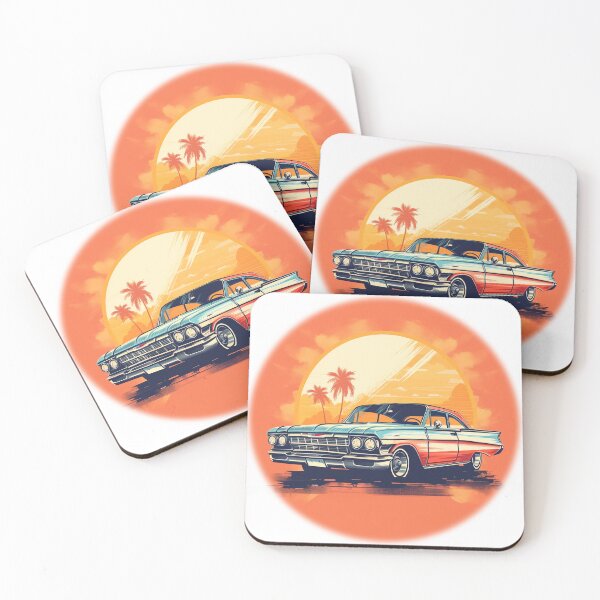 Item preview, retro car with sundown 1 designed and sold by Picture-Art.