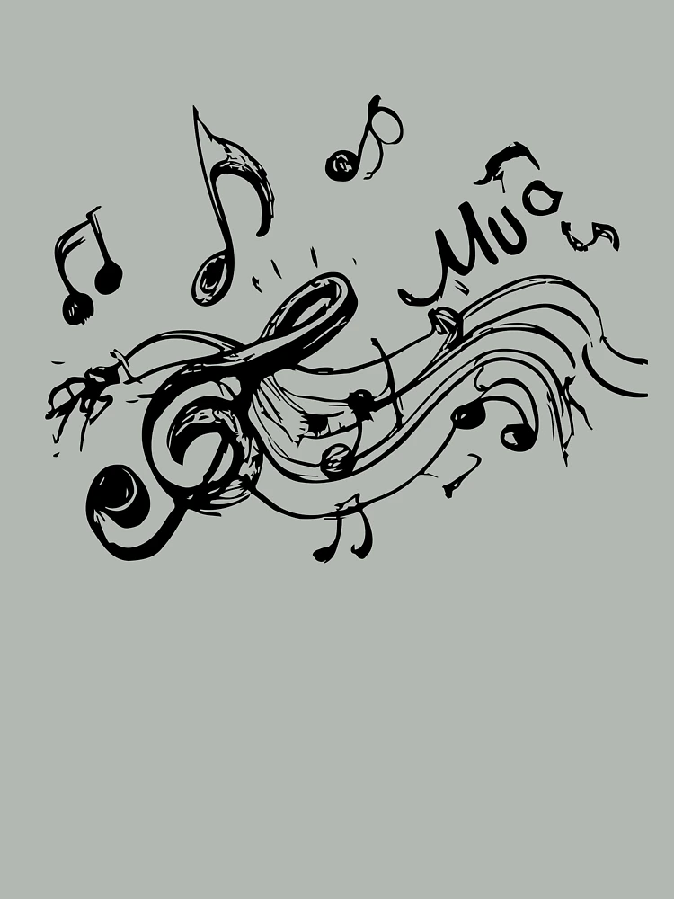 Thumbnail 4 of 4, Boxy T-Shirt, Musical notes designed and sold by RipaDesign.