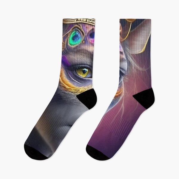 Item preview, Eyes of the Panther: Surreal Woman Portrait with Cat-like Features designed and sold by artmanikin.