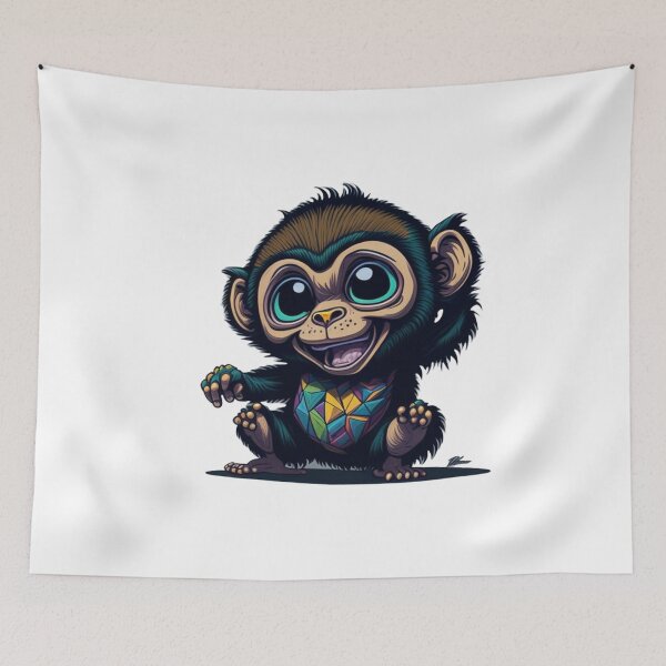 Item preview, Mischievous Delight: Cute Baby Monkey designed and sold by harperjg.