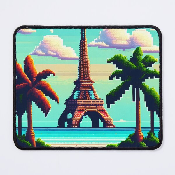 Item preview, Pixel Art Tropical Eiffel Tower 1 designed and sold by Couleurs de France.