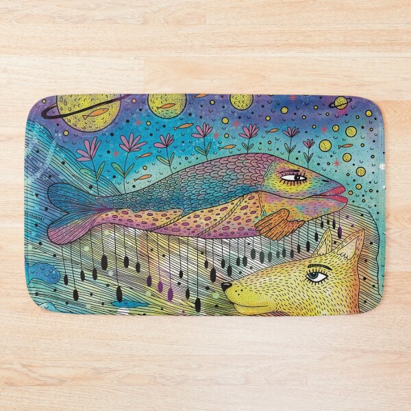 Item preview, Dog Bella and the Magical Fish in the Night Sky designed and sold by douwannart.
