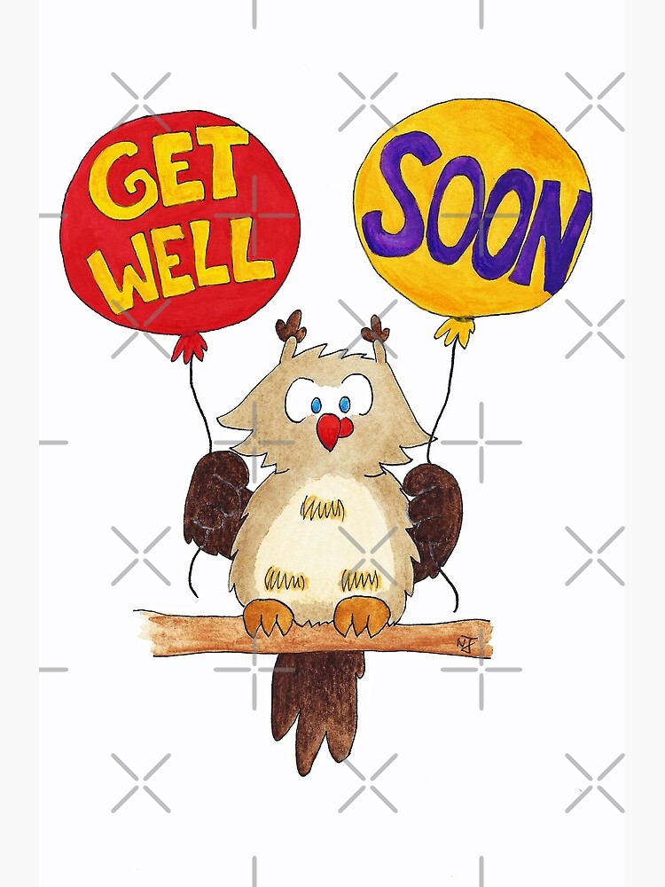 Bear With Balloon - Get Well Soon Ecard