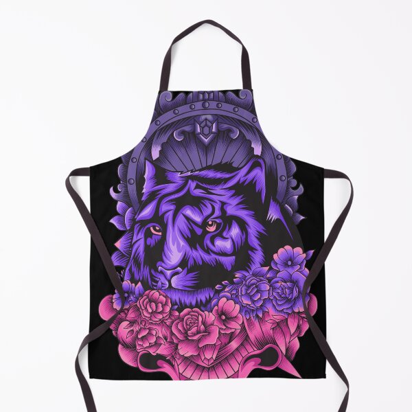 Item preview, Purple Mythical Tiger and Flowers designed and sold by Mark Cannon.