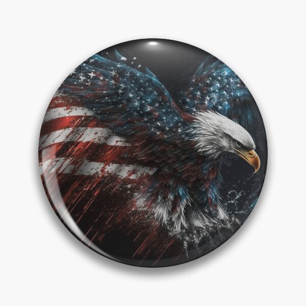 Item preview, American Flag & Eagle Splash Paint Art designed and sold by Jades-Corner.