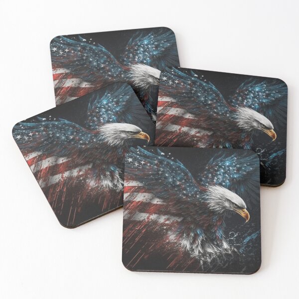 Item preview, American Flag & Eagle Splash Paint Art designed and sold by Jades-Corner.