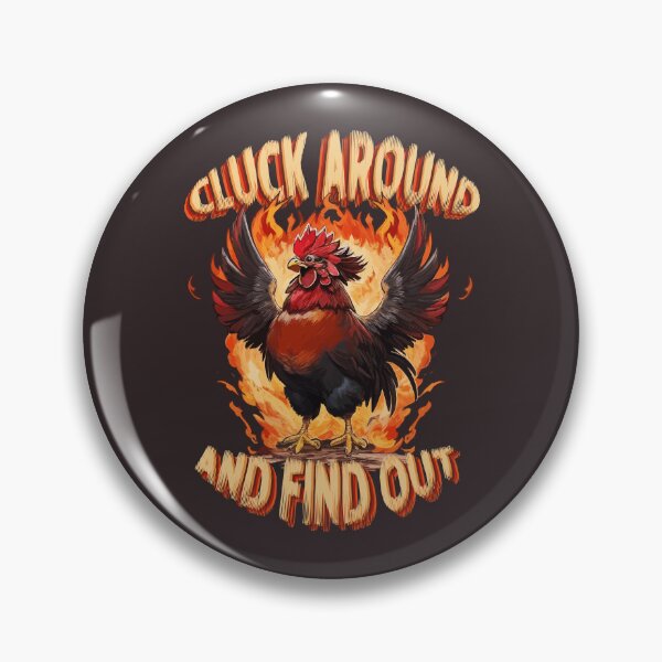 Item preview, Feisty Cartoon Rooster Engulfed in Flames: Cluck Around and Find Out designed and sold by hadleyfoo.