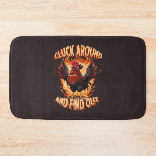 Item preview, Feisty Cartoon Rooster Engulfed in Flames: Cluck Around and Find Out designed and sold by hadleyfoo.