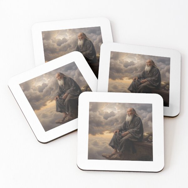 Item preview,  old chinese man meditating designed and sold by JAFMArt.