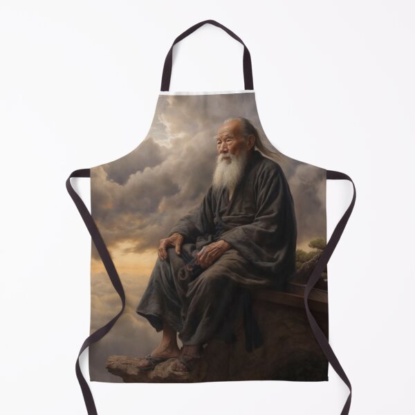 Item preview, old chinese man meditating designed and sold by JAFMArt.
