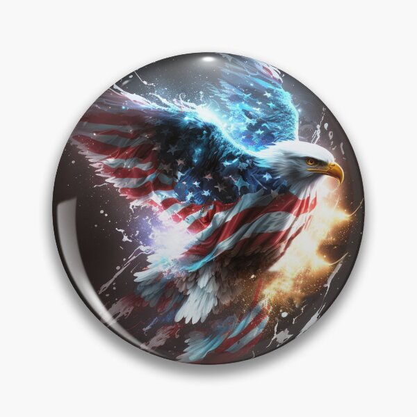 Item preview, Fiery Eagle & American Flag designed and sold by Jades-Corner.
