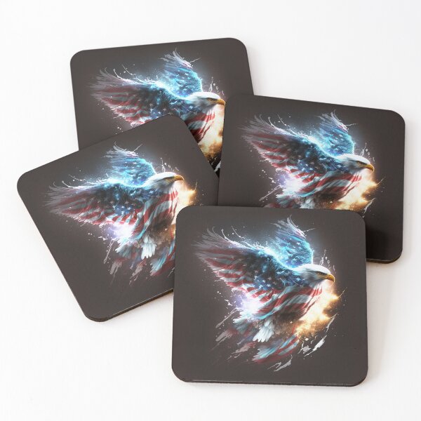 Item preview, Fiery Eagle & American Flag designed and sold by Jades-Corner.