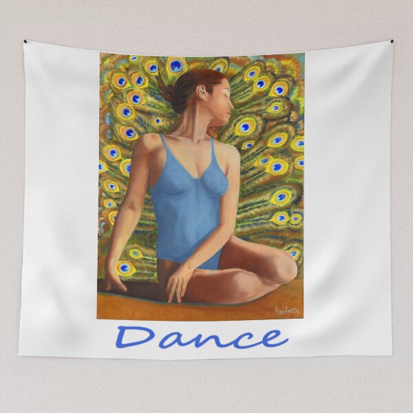 Item preview, Dancer seated in front of peacock feathers designed and sold by Fantasyart123.