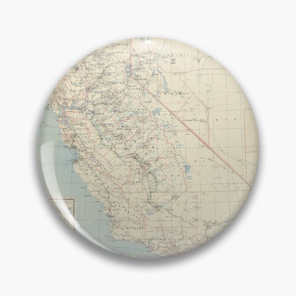 Item preview, Old California & Nevada State and County Postal Map (1952) designed and sold by BravuraMedia.