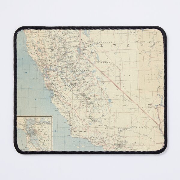 Item preview, Old California & Nevada State and County Postal Map (1952) designed and sold by BravuraMedia.