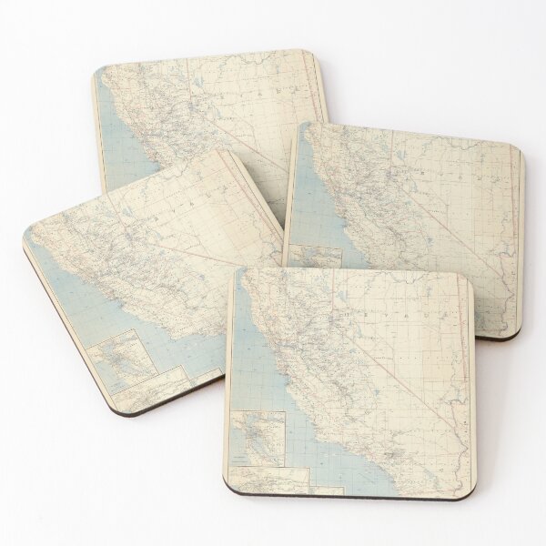 Item preview, Old California & Nevada State and County Postal Map (1952) designed and sold by BravuraMedia.