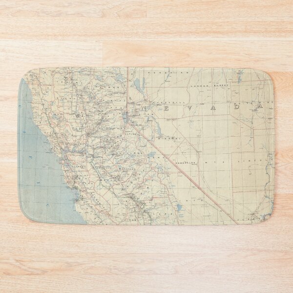 Item preview, Old California & Nevada State and County Postal Map (1952) designed and sold by BravuraMedia.