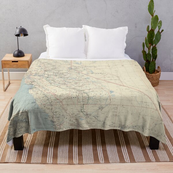 Item preview, Old California & Nevada State and County Postal Map (1952) designed and sold by BravuraMedia.