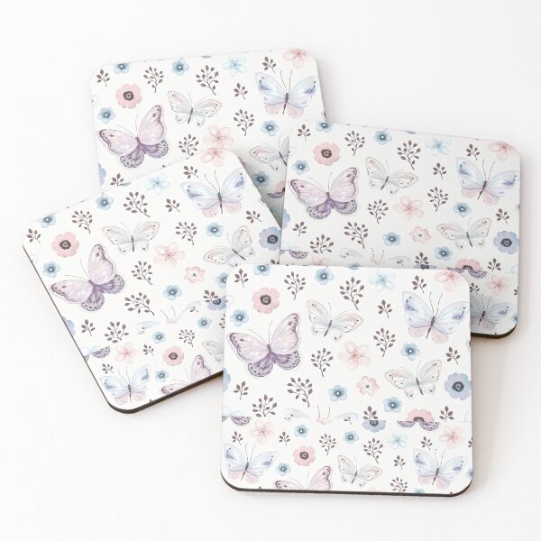 Item preview, Pinky Butterfly and Flower Pattern designed and sold by MonokushiMood.