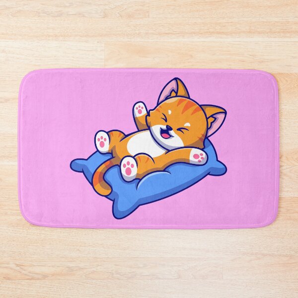 Item preview, Cute Cat Playing On Pillow Cartoon designed and sold by BOUTFONAST.