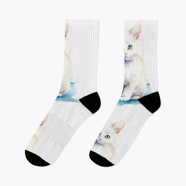 Item preview, Turkish Angora Cat Watercolor designed and sold by COYN.