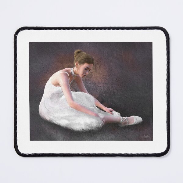 Item preview, Woman girl ballerina dancer tying shoe designed and sold by Fantasyart123.