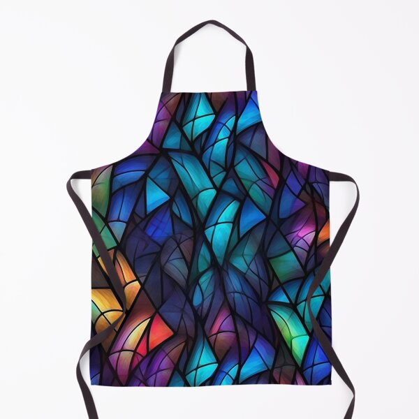 Item preview, Abstract fluorescent vibrant staines glass pattern designed and sold by enipra.