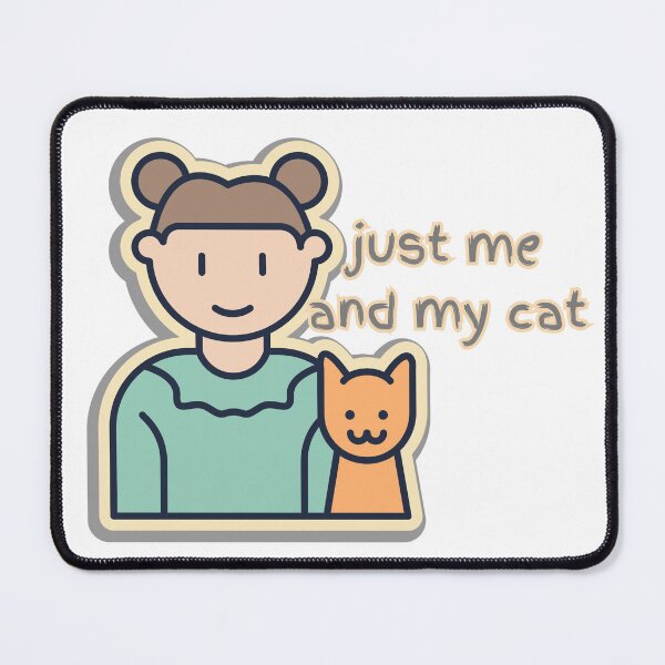 Item preview, Just me and my cat designed and sold by thebunga.