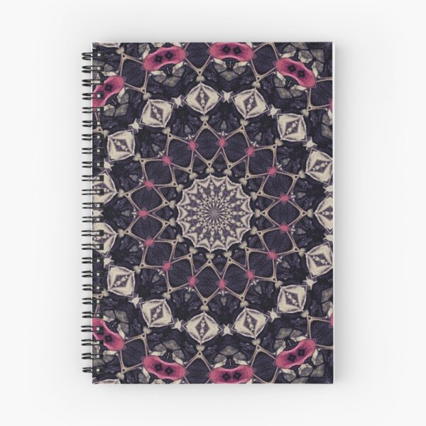 Item preview, Rose Red Black and Taupe Mandala Kaleidoscope A450c designed and sold by byNicol.