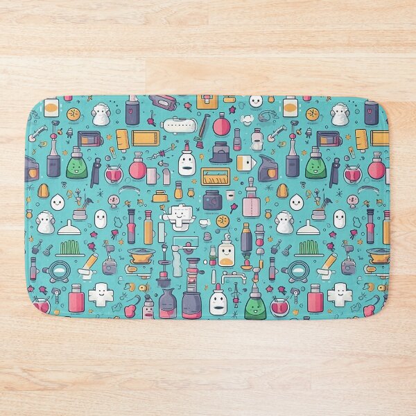 Item preview, Blue Laboratory Equipment Pattern designed and sold by SweetMagicDream.