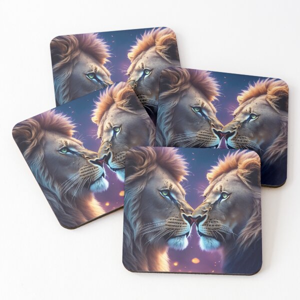 Item preview, Lion and Lioness front to front designed and sold by Inked-Attire.