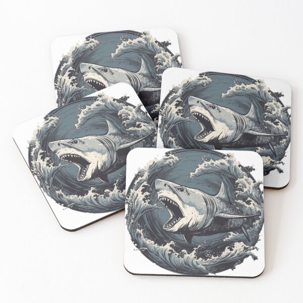 Item preview, King of the Ocean - Dynamic Great White Shark Design designed and sold by UmutK.