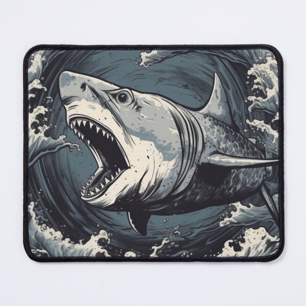 Item preview, King of the Ocean - Dynamic Great White Shark Design designed and sold by UmutK.