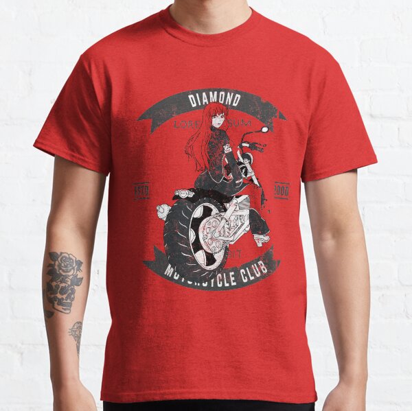 Vintage Biker Girl Anime Style Classic T-Shirt