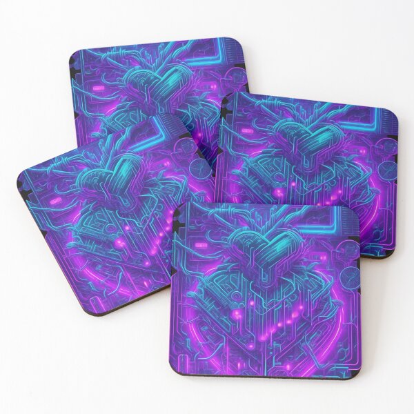 Item preview, Cyberpunk retrovawe cyber heart valentine designed and sold by Aleh-Zet.