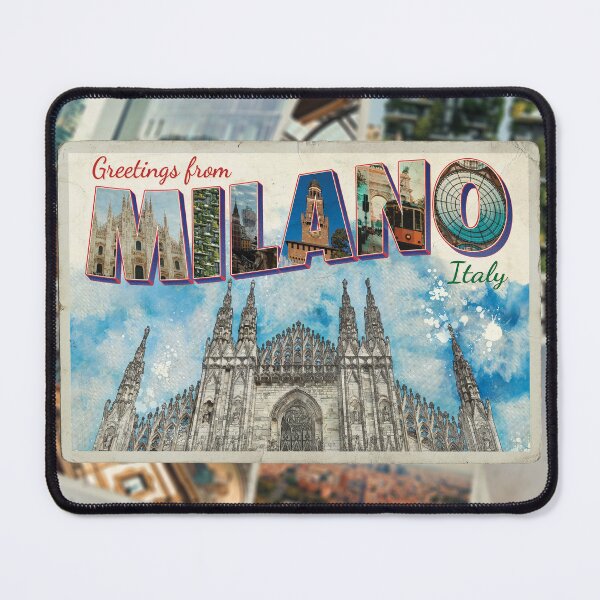 Item preview, Greetings from Milano in Italy vintage style retro souvenir designed and sold by DeveloperProp0.
