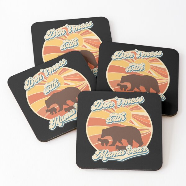 Item preview, Don't mess with mama bear Groovy retro gift designed and sold by HomeCoquette.