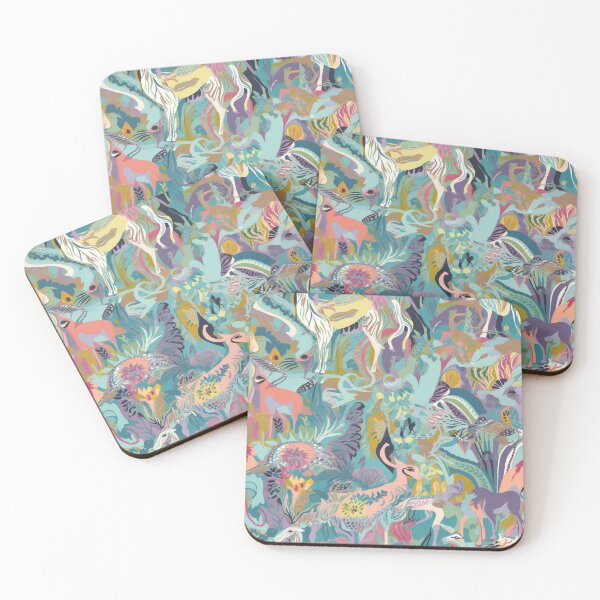 Item preview, Exotic Animals in Nature Color Print Jungle Wildlife Bright and Pastel designed and sold by EmilyFNM3D.