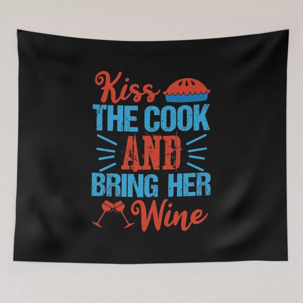 Item preview, Funny Wine Drinking Shirt | Wine Lovers Funny Tee | Kiss the Cook and Bring Her Wine designed and sold by StreetShirts1.
