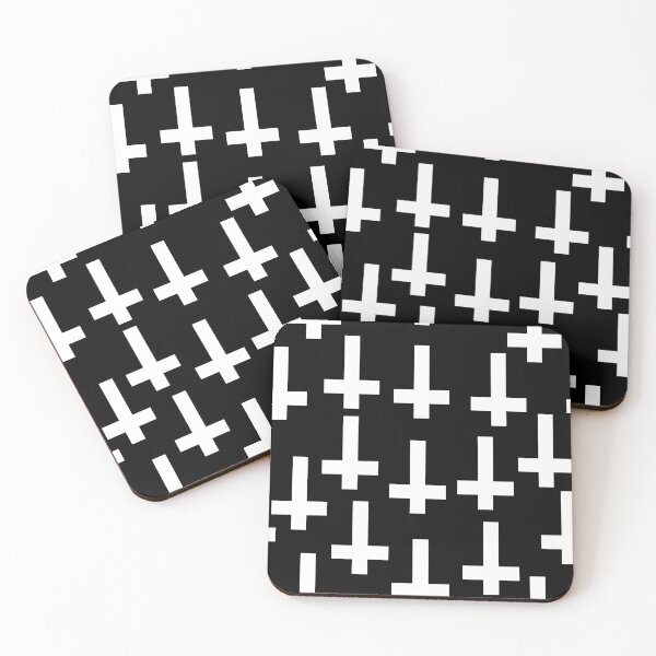 Item preview, unholy upside down cross black white  designed and sold by Gossip Rag.
