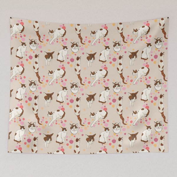 Item preview, Soya the Cat – Beige Background Cute Cat Pattern designed and sold by Chigurena.