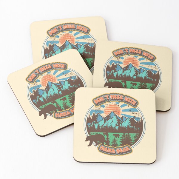 Item preview, Don't mess with mama bear Wilderness nature life vintage style designed and sold by HomeCoquette.