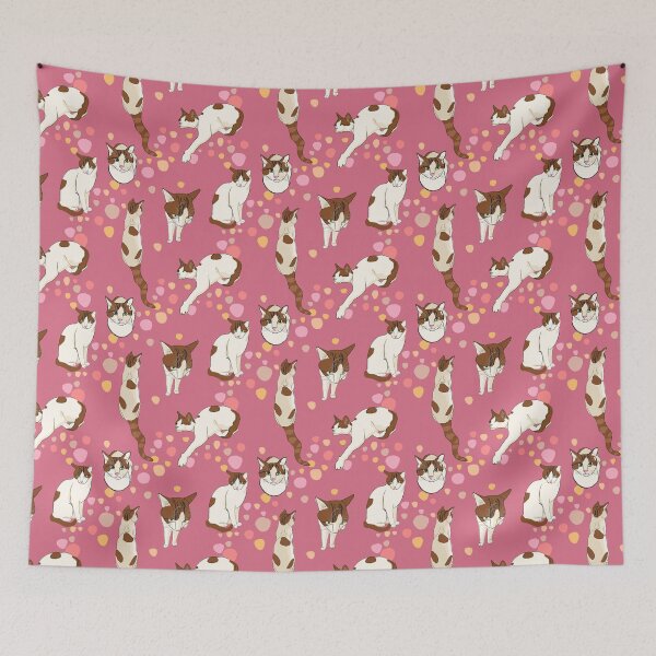 Item preview, Soya the Cat – Magenta Background Cute Cat Pattern designed and sold by Chigurena.