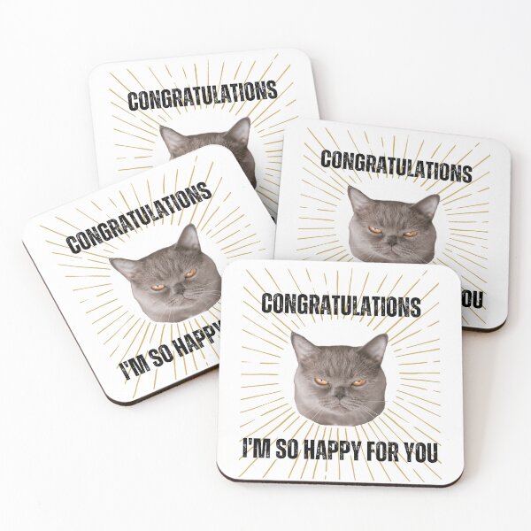Item preview, Congratulations Cat, I'm so Happy for You designed and sold by SnarkyTeesMugs.