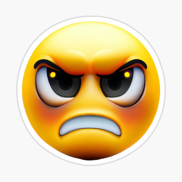 3D Emoji Collection: Angry Sticker