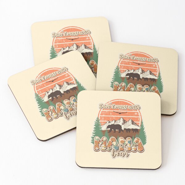 Item preview, Don't mess with mama bear Wilderness nature life vintage style designed and sold by HomeCoquette.