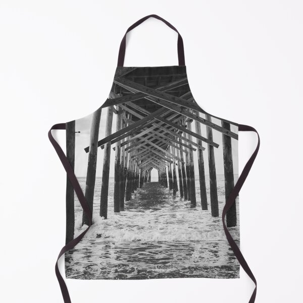 Item preview, Underneath Ocean Isle Fishing Pier Portrait Black and White designed and sold by Bill Slader.