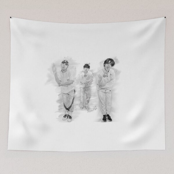 Item preview, Jimin Jungkook Jhope 3J JK Hoseok BTS fanart kpop designed and sold by Krasiaart.